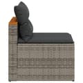 Miniatyrbillede 6 af 10: vidaXL sofamoduler til haven 2 stk. med hynder polyrattan grå