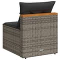 Miniatyrbillede 7 af 10: vidaXL sofamoduler til haven 2 stk. med hynder polyrattan grå
