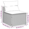 Miniatyrbillede 9 af 10: vidaXL sofamoduler til haven 2 stk. med hynder polyrattan grå
