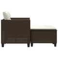 Miniatyrbillede 4 af 9: vidaXL 2-personers havesofa med skamler polyrattan brun