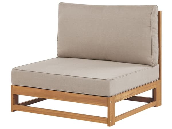 Trädgårdssoffa Ljust Certifierat Akaciaträ 3-sitsig med Dynor Modern design Terrass Uteplats Trädgård