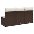 Miniatyrbillede 5 af 11: vidaXL 3-personers havesofa med hynder polyrattan brun