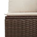 Miniatyrbillede 7 af 11: vidaXL 3-personers havesofa med hynder polyrattan brun