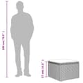 Miniatyrbillede 5 af 7: vidaXL haveskammel med hynde 55x55x37 cm polyrattan brun