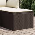 Miniatyrbillede 7 af 7: vidaXL haveskammel med hynde 55x55x37 cm polyrattan brun