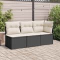 Miniatyrbillede 4 af 11: vidaXL hjørnemodul til havesofa med hynder polyrattan sort