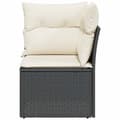 Miniatyrbillede 5 af 11: vidaXL hjørnemodul til havesofa med hynder polyrattan sort