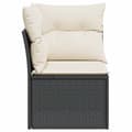 Miniatyrbillede 6 af 11: vidaXL hjørnemodul til havesofa med hynder polyrattan sort