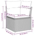 Miniatyrbillede 11 af 11: vidaXL hjørnemodul til havesofa med hynder polyrattan sort