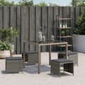 Miniatyrbillede 3 af 11: vidaXL haveskamler 4 stk. med hynder 41x41x36 cm polyrattan grå