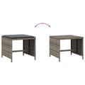 Miniatyrbillede 7 af 11: vidaXL haveskamler 4 stk. med hynder 41x41x36 cm polyrattan grå