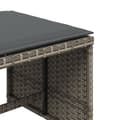 Miniatyrbillede 9 af 11: vidaXL haveskamler 4 stk. med hynder 41x41x36 cm polyrattan grå