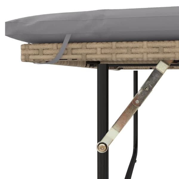 vidaXL 2-personers havesofa med hynder polyrattan beige