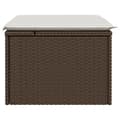 Miniatyrbillede 4 af 10: vidaXL haveskammel med hynde 55x55x37 cm polyrattan brun