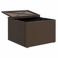 Miniatyrbillede 6 af 10: vidaXL haveskammel med hynde 55x55x37 cm polyrattan brun