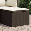 Miniatyrbillede 10 af 10: vidaXL haveskammel med hynde 55x55x37 cm polyrattan brun