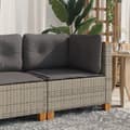 Miniatyrbillede 3 af 9: vidaXL hjørnemodul til havesofa med hynder polyrattan grå
