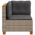 Miniatyrbillede 5 af 9: vidaXL hjørnemodul til havesofa med hynder polyrattan grå