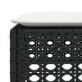 Miniatyrbillede 7 af 9: vidaXL haveskammel med hynde 63,5x56x32 cm polyrattan sort
