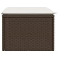 Miniatyrbillede 4 af 11: vidaXL haveskammel med hynde 55x55x37 cm polyrattan brun