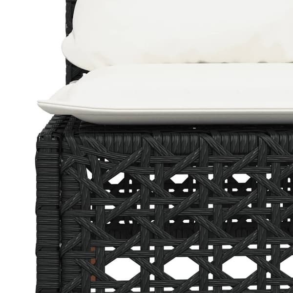 vidaXL sofamodul til haven med hynder polyrattan sort