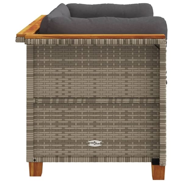 vidaXL hjørnemoduler til havesofa 2 stk. med hynder polyrattan grå