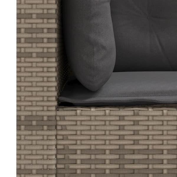 vidaXL hjørnemoduler til havesofa 2 stk. med hynder polyrattan grå