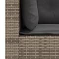 Miniatyrbillede 7 af 9: vidaXL hjørnemoduler til havesofa 2 stk. med hynder polyrattan grå