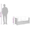 Miniatyrbillede 9 af 9: vidaXL hjørnemoduler til havesofa 2 stk. med hynder polyrattan grå