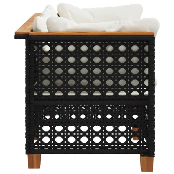 vidaXL hjørnemoduler til havesofa 2 stk. med hynder polyrattan sort