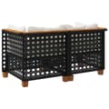 Miniatyrbillede 6 af 9: vidaXL hjørnemoduler til havesofa 2 stk. med hynder polyrattan sort