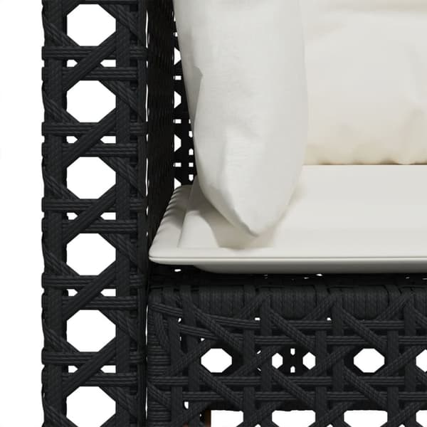vidaXL hjørnemoduler til havesofa 2 stk. med hynder polyrattan sort