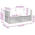 Miniatyrbillede 8 af 9: vidaXL hjørnemoduler til havesofa 2 stk. med hynder polyrattan sort