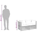 Miniatyrbillede 9 af 9: vidaXL hjørnemoduler til havesofa 2 stk. med hynder polyrattan sort