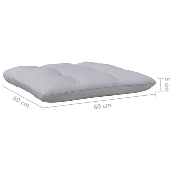 vidaXL 3-personers havesofa med grå hynder massivt fyrretræ -  Udendørs sofaer
