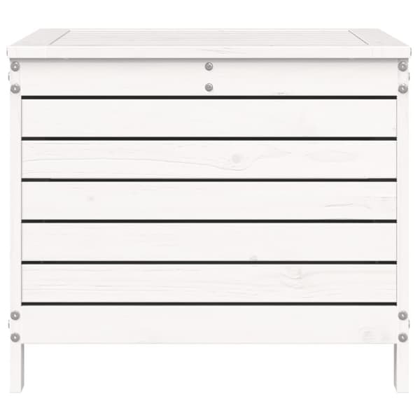 vidaXL haveskammel 62x63,5x53,5 cm massivt fyrretræ hvid -  Udendørs sofaer