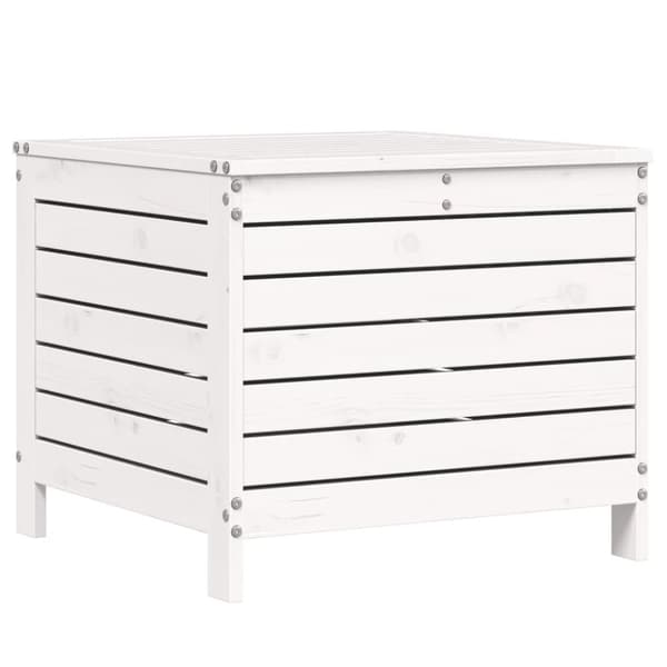vidaXL haveskammel 62x63,5x53,5 cm massivt fyrretræ hvid -  Udendørs sofaer