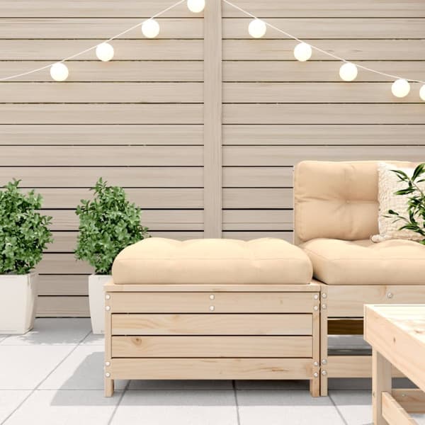 vidaXL haveskammel 62x63,5x32 cm massivt fyrretræ -  Udendørs sofaer