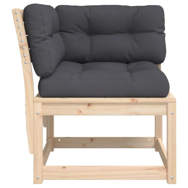 vidaXL Puutarhasohvan kulmapala tyynyillä 73x73x78 cm täysi mänty - Puutarhasohvat