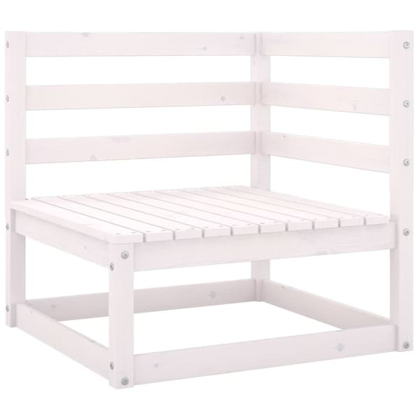 The Living Store 2-personers havesofa massivt fyrretræ hvid -  Udendørs sofaer