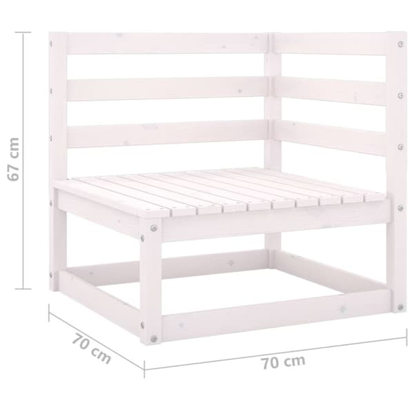 The Living Store 2-personers havesofa massivt fyrretræ hvid -  Udendørs sofaer