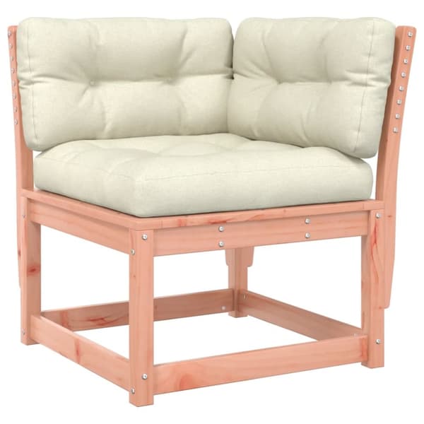 The Living Store hjørnemodul til sofa 73x73x78 cm m. hynder massivt douglasgran - Udendørs sofaer