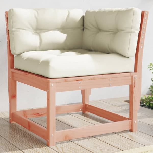 The Living Store hjørnemodul til sofa 73x73x78 cm m. hynder massivt douglasgran - Udendørs sofaer