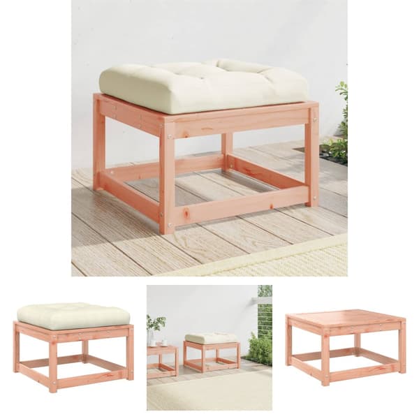 The Living Store haveskammel med hynde massivt douglasgran - Udendørs sofaer