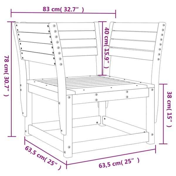 The Living Store havestol massivt fyrretræ - Udendørs sofaer