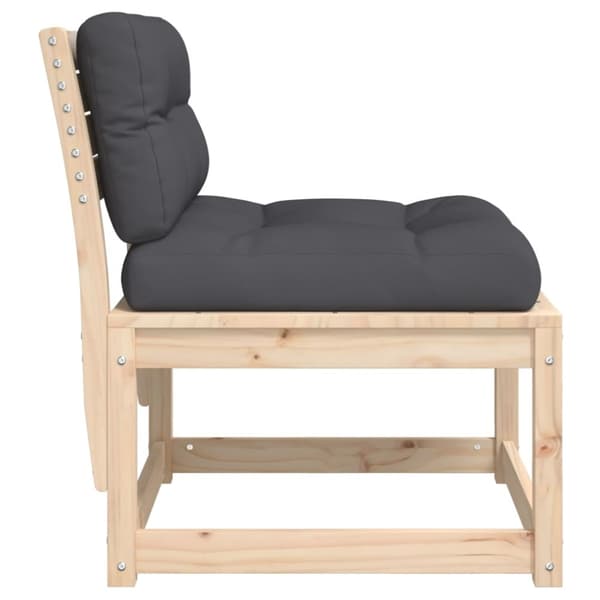The Living Store sofamodul til haven med hynder massivt fyrretræ - Udendørs sofaer