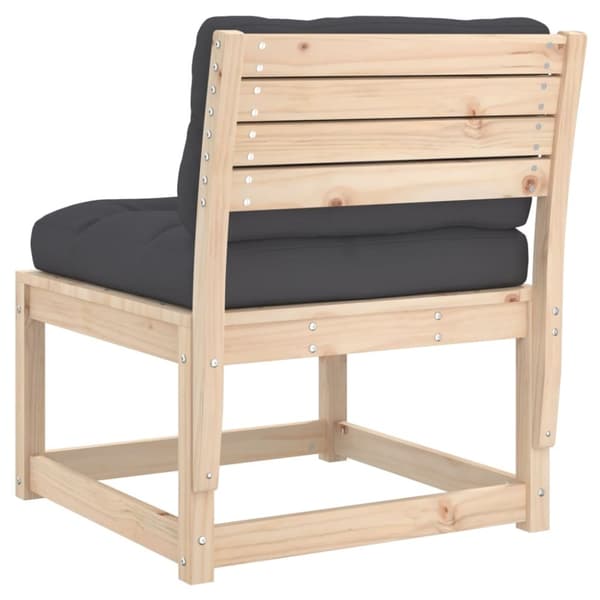 The Living Store sofamodul til haven med hynder massivt fyrretræ -  Udendørs sofaer