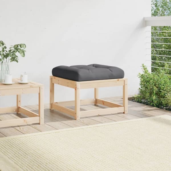 The Living Store haveskammel med hynde massivt fyrretræ -  Udendørs sofaer