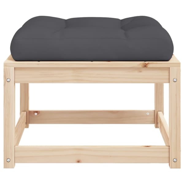 The Living Store haveskammel med hynde massivt fyrretræ -  Udendørs sofaer