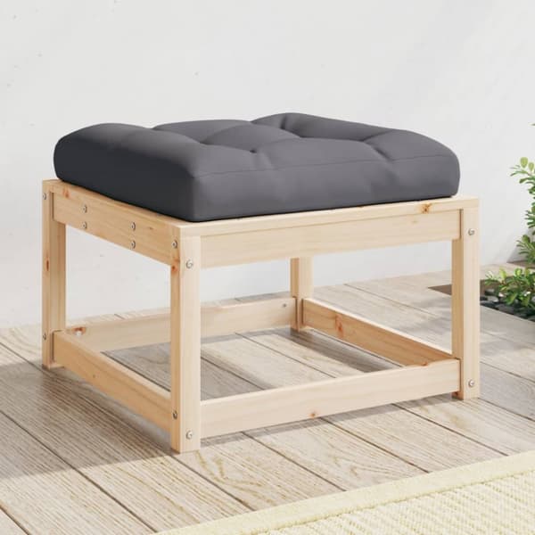The Living Store haveskammel med hynde massivt fyrretræ -  Udendørs sofaer